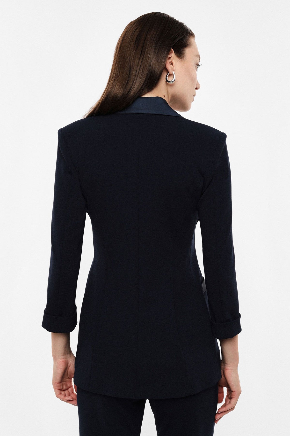 BLAZER DOPPIOPETTO BLU CON MANICHE TRE QUARTI IMPERIAL
