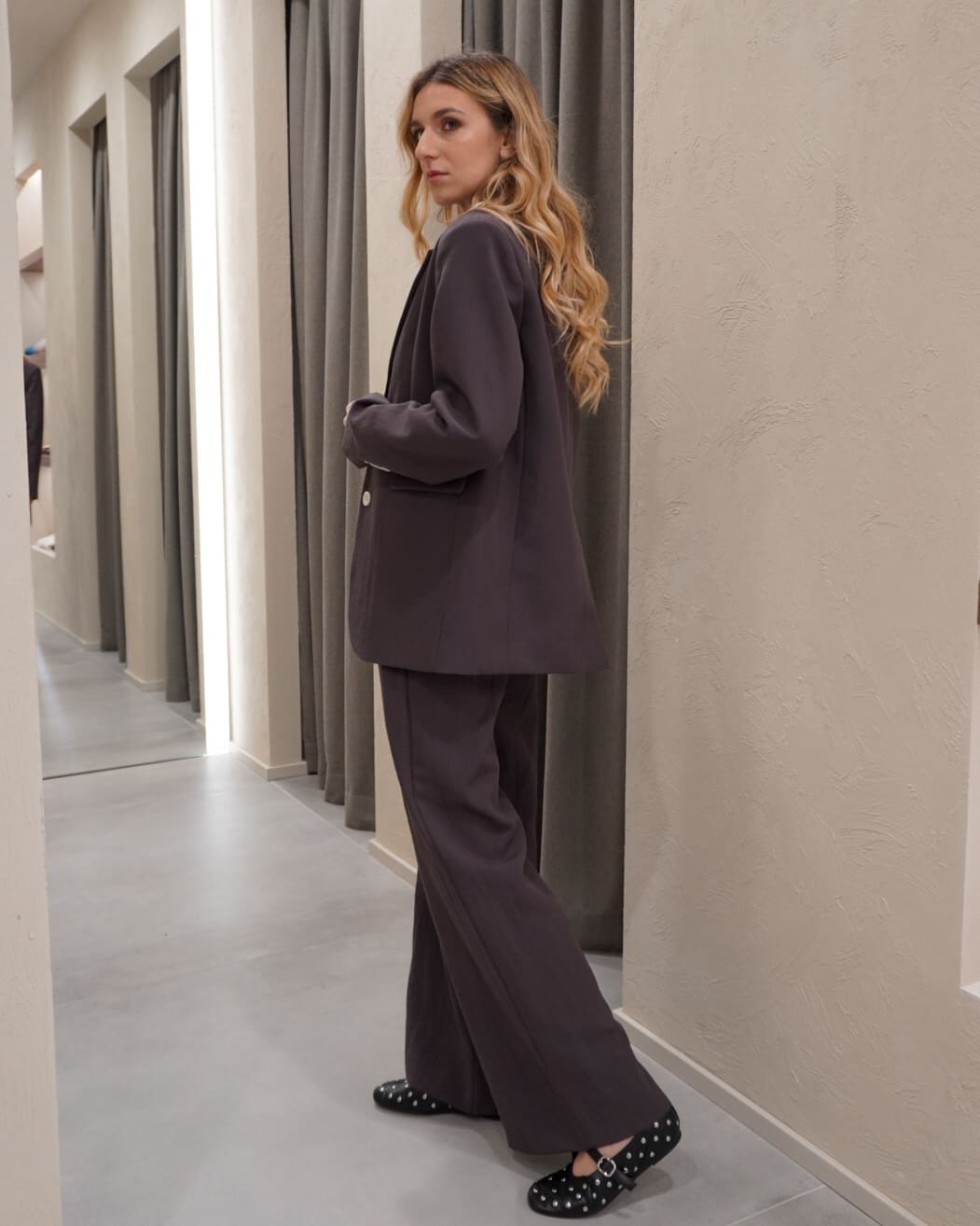 BLAZER OVERSIZE MONOPETTO MISTO LINO ELEH