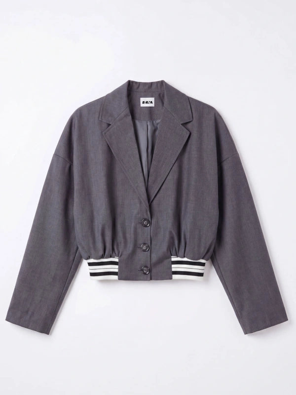 BLAZER MONOPETTO CROP FIT EFFETTO BOMBER BERNA