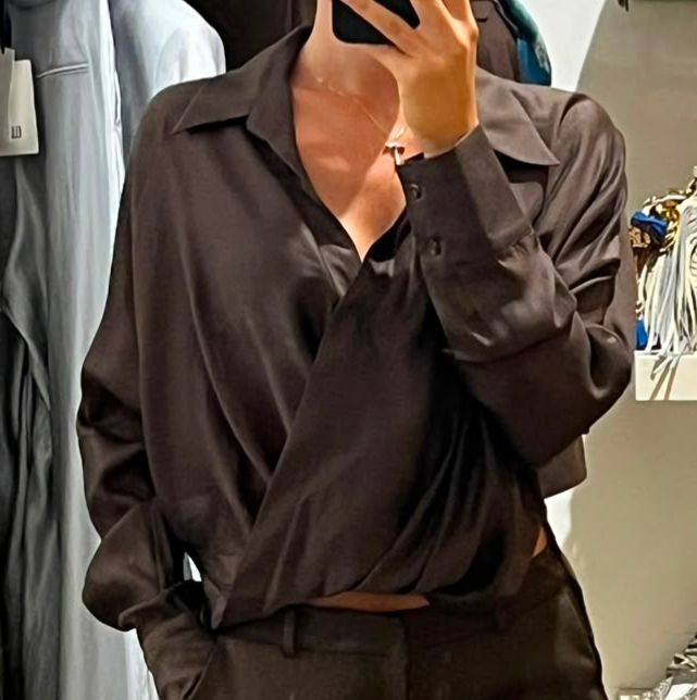 BLUSA MARRONE INTRECCIATA ELEH