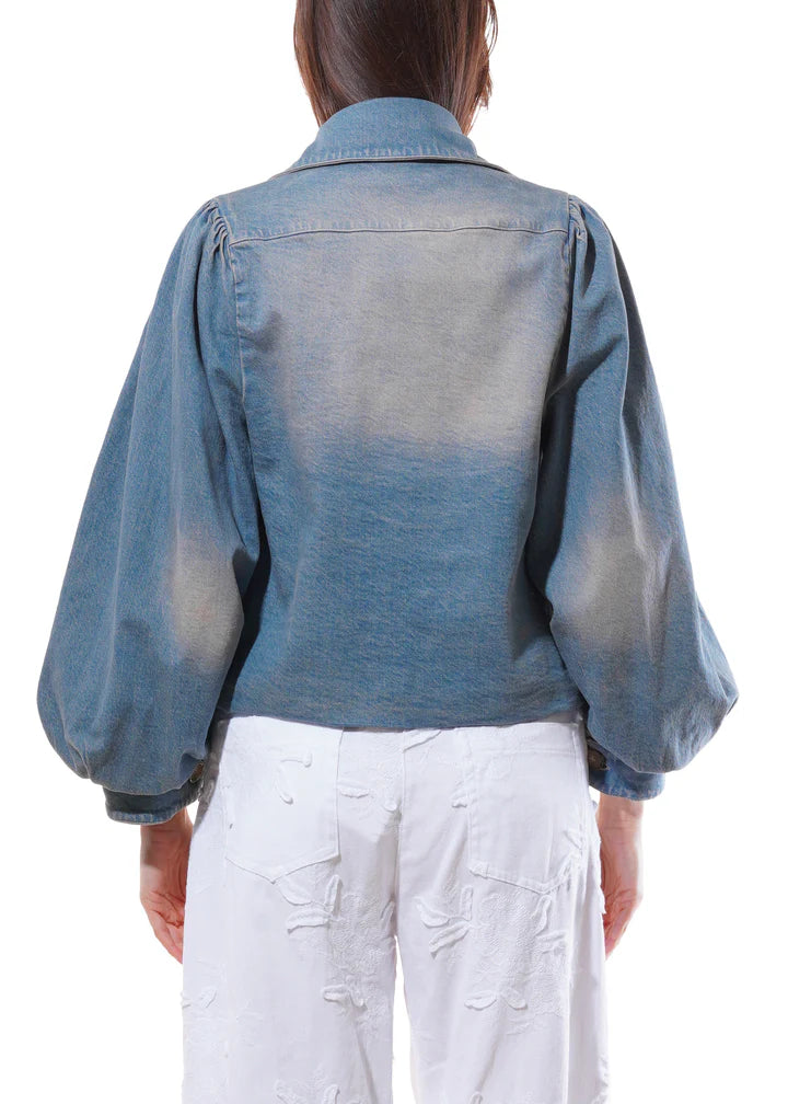 BOMBER DI JEANS MANICA A PALLONCINO MOTEL