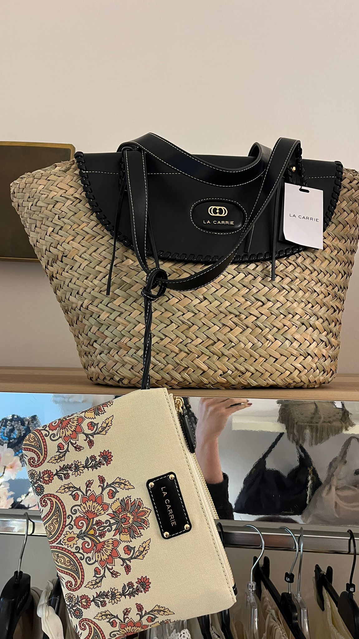 BORSA SHOPPING SEA SALT NERA LE CARRIE