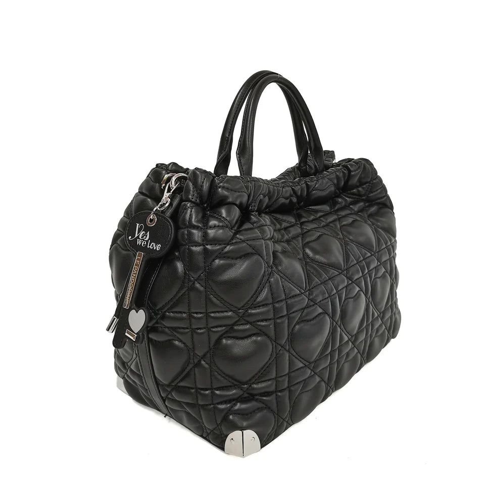 BORSA A MANO LOVE BUCKET COLORE NERO LE PANDORINE