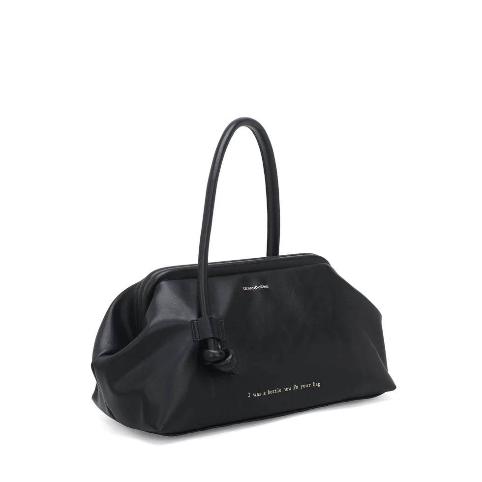 BORSA A MANO MEDIA BOTTLE COLORE NERO LE PANDORINE