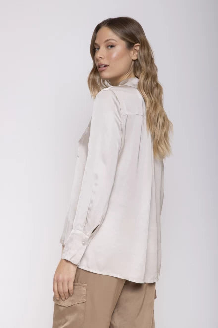 CAMICIA SATIN PANNA MOKI-B