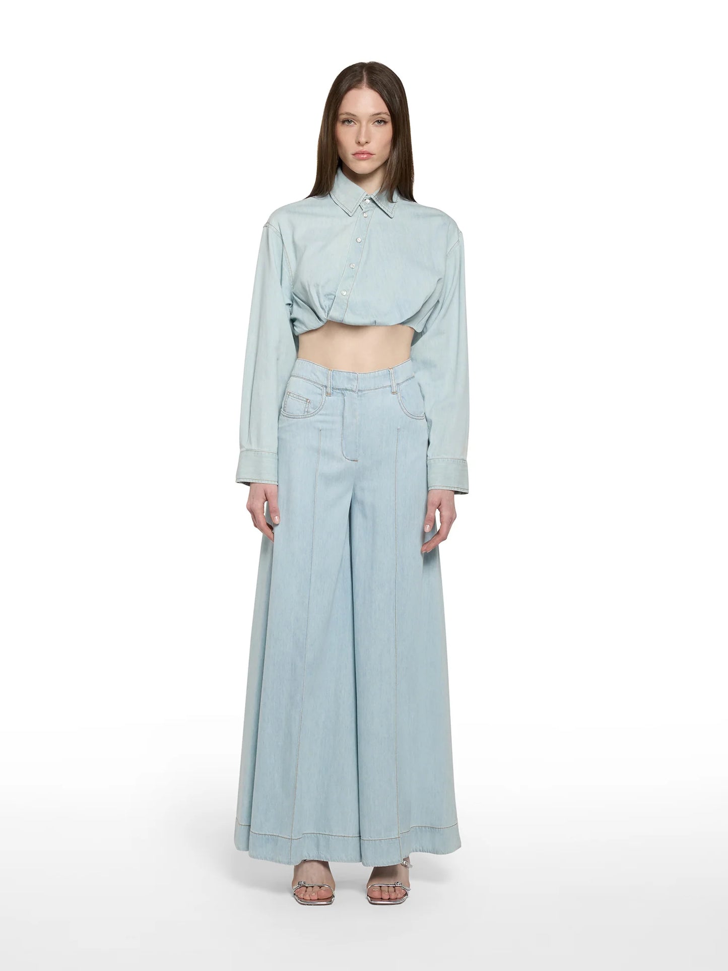 DENIM PALAZZO ULTRA AMPIO IN TENCEL CORSELLINI