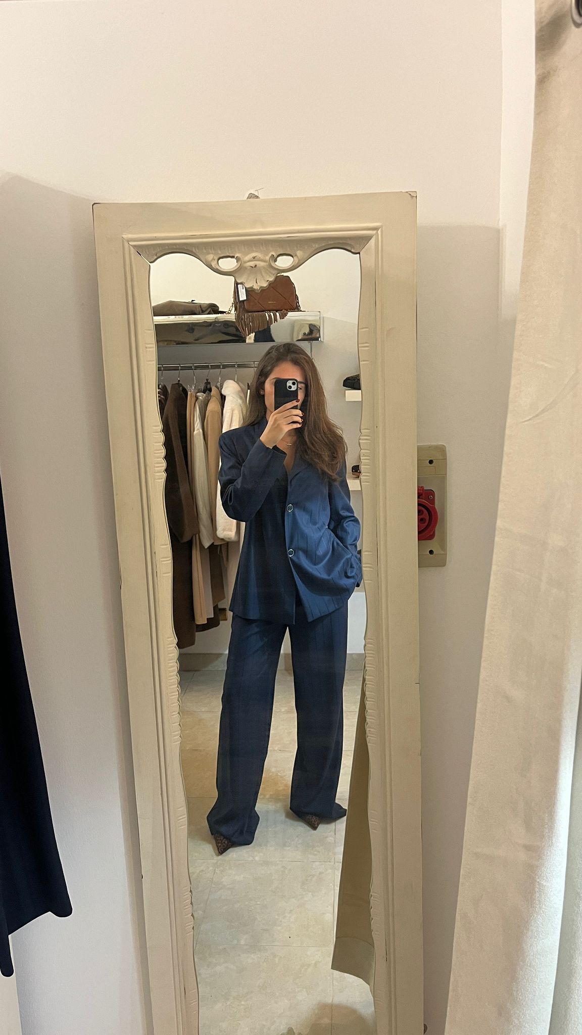 GIACCA BLU GESSATA SIMONA CORSELLINI