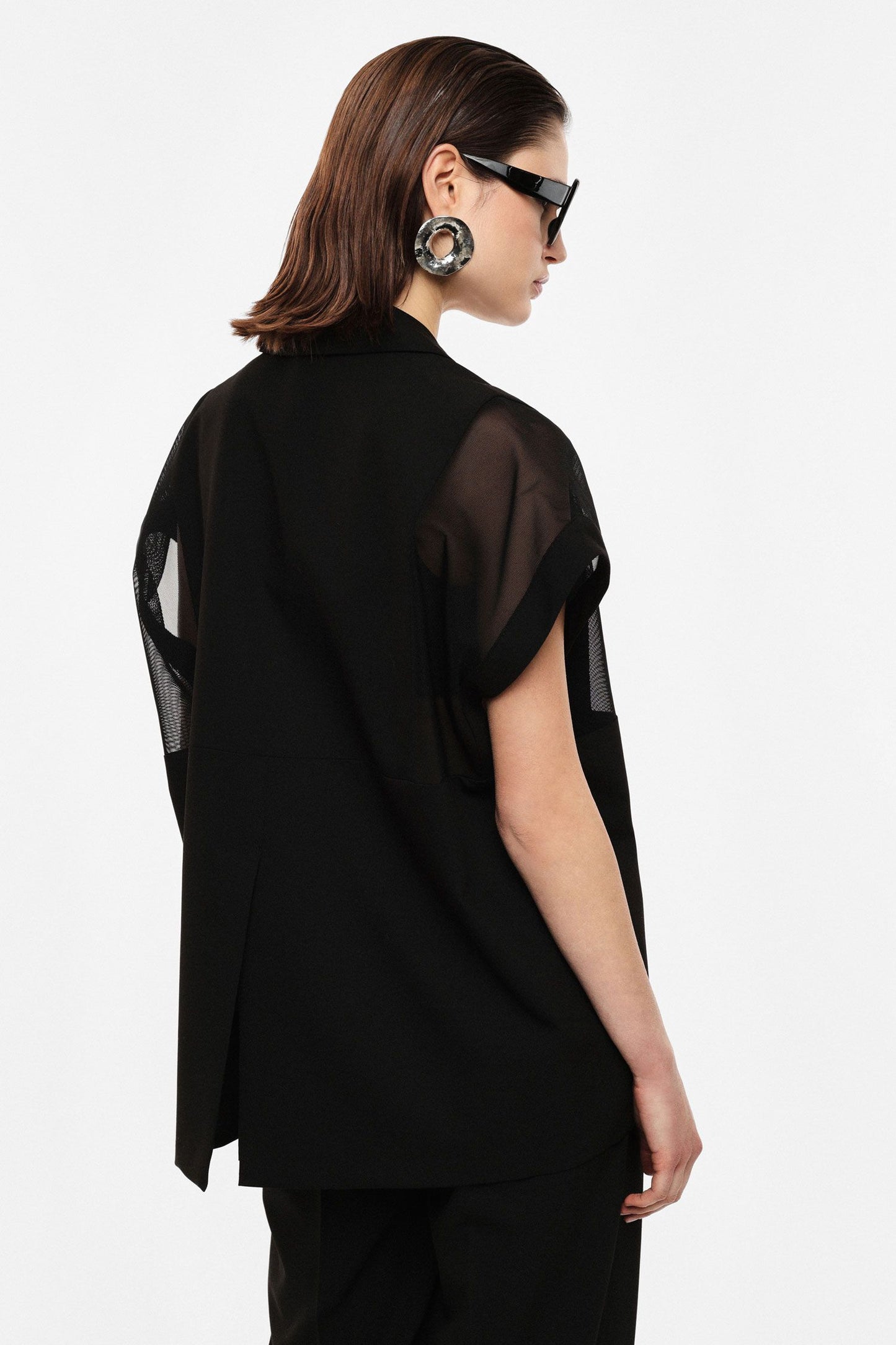 GILET AMPIO CON SPALLE IN RETE IMPERIAL