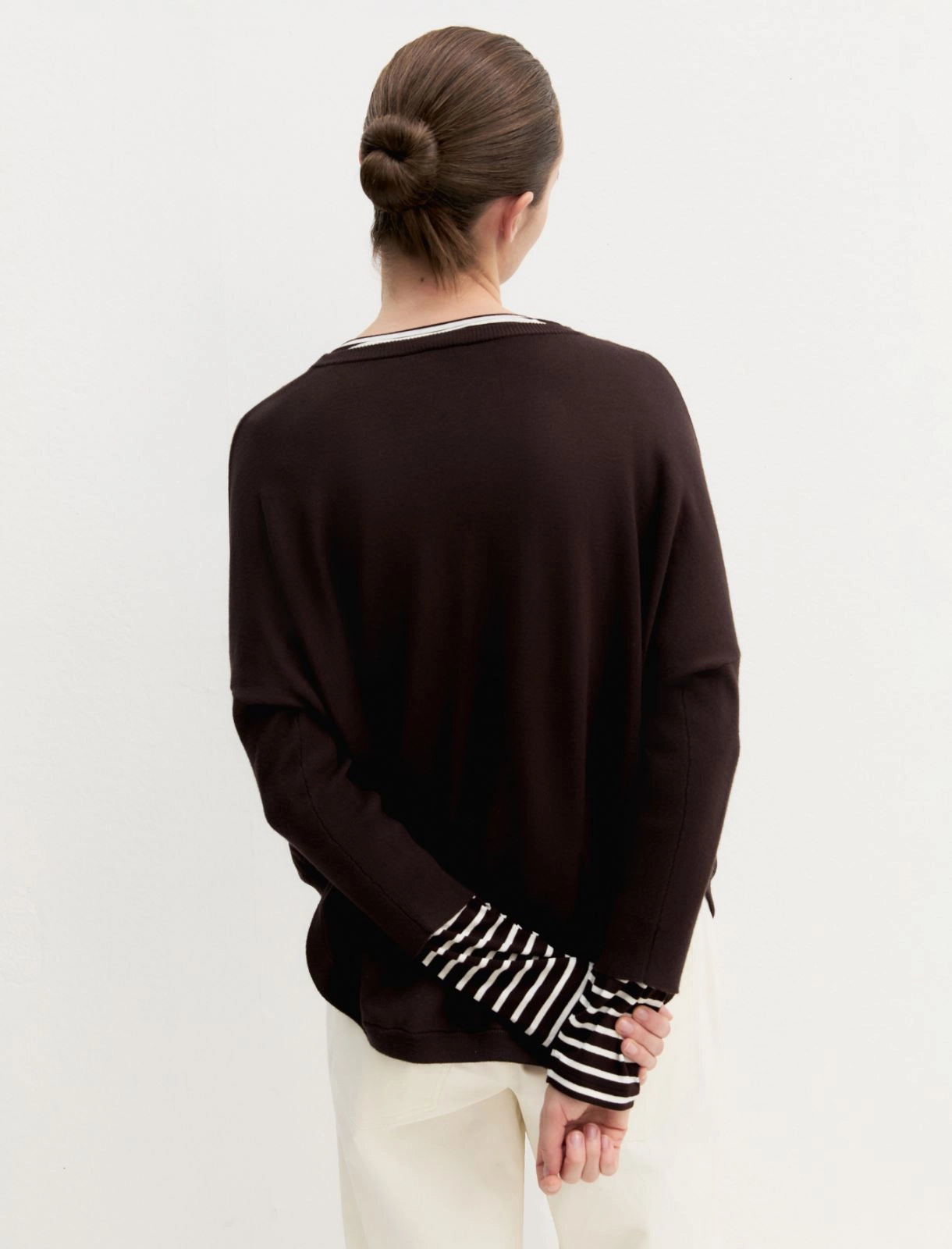 MAGLIA OVER IN VISCOSA STRETCH TESTA DI MORO EMME