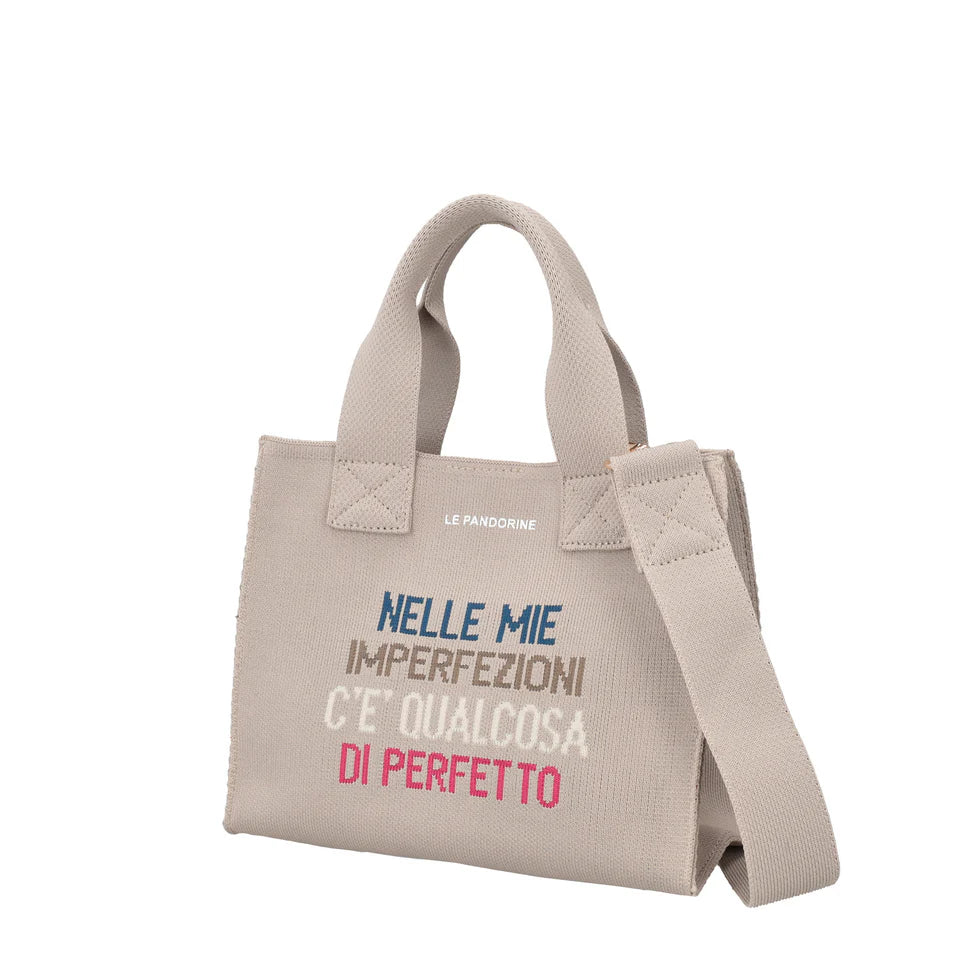 MINI BAG JACKIE IN TELA COLORE SABBIA LE PANDORINE