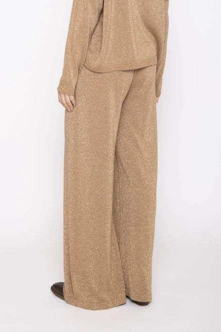 PANTALONE A PALAZZO LUREX ORO MOKI-B