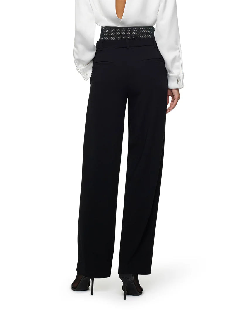 PANTALONE CON PINCES IN ENVER SATIN SIMONA CORSELLINI