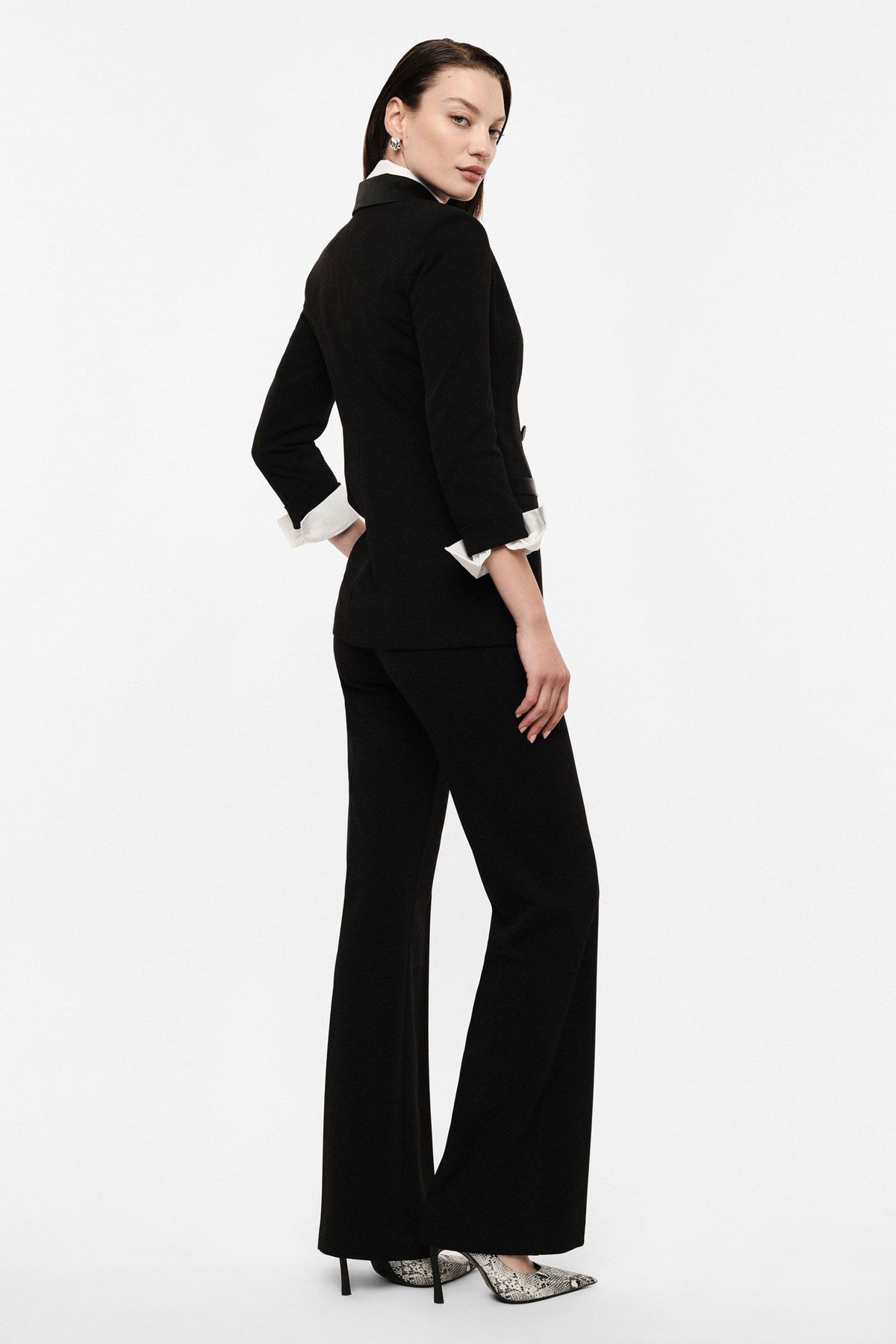 PANTALONE FLARE NERO IMPERIAL