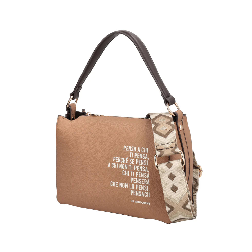 POCHETTE FEDE CON MANICO COLORE MARRONE LE PANDORINE