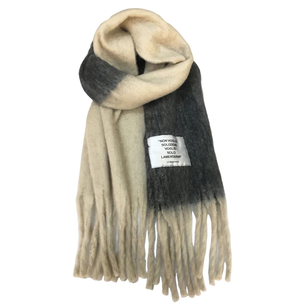 SCIARPA 40X200 COLORE BEIGE/NERO LE PANDORINE