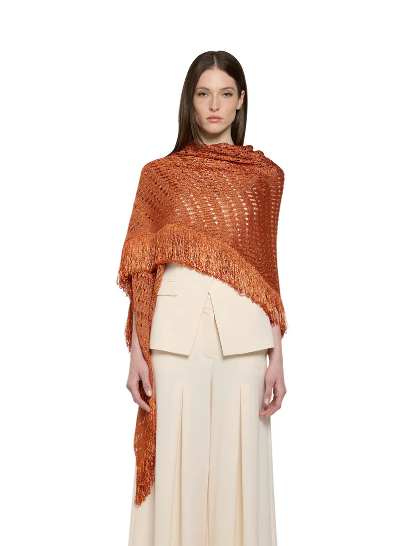 STOLA ARANCIONE LUREX SIMONA CORSELLINI