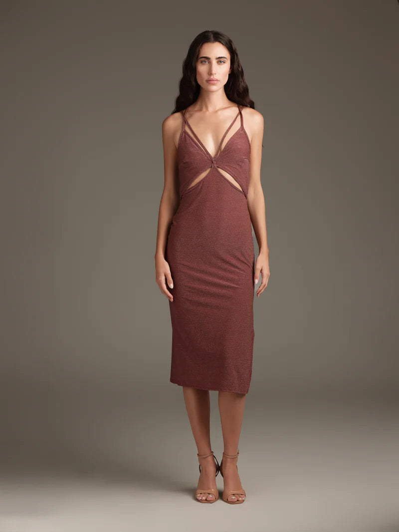 ABITO MIDI IN LUREX COTAZUR