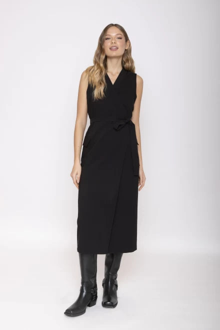 ABITO GILET LUNGO LA NUIT NERO MOKI-B