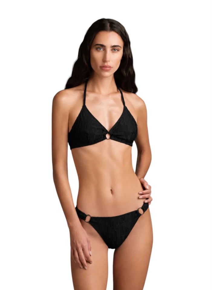 BIKINI NERO IN MAGLIA DEVOREE COTAZUR