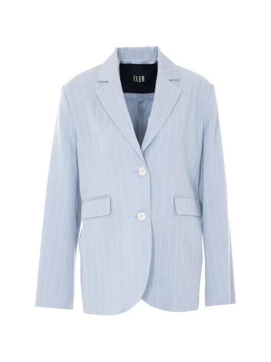 BLAZER A RIGHE CON SCOLLO A V ELEH