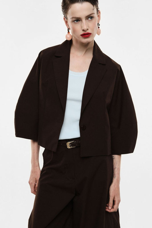BLAZER CORTO CON MANICHE AMPIE E CHIUSURA A BOTTONE IMPERIAL