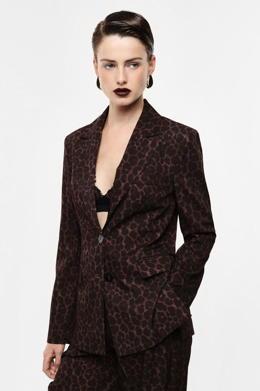 BLAZER MONOPETTO STAMPA ASTRATTA TASCHE A FILETTO IMPERIAL