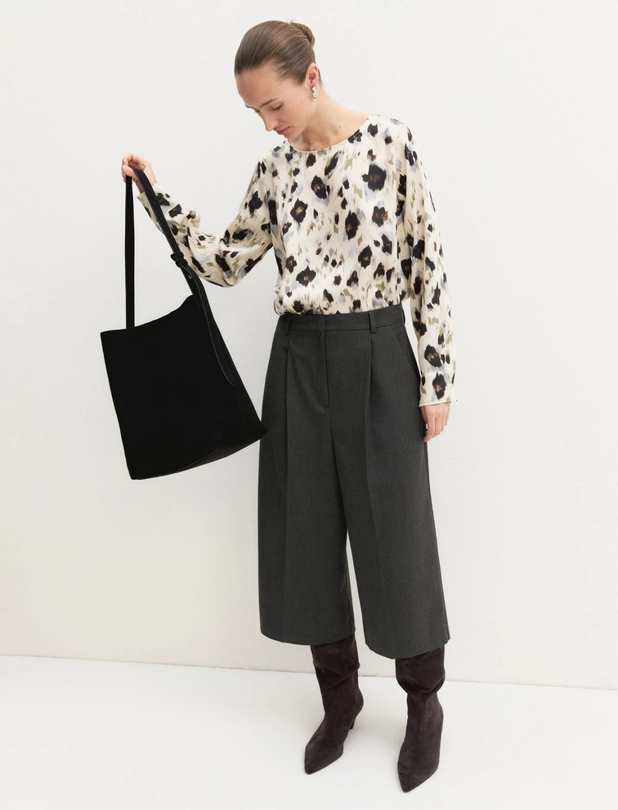 BLUSA IN TWILL STAMPATO EMME