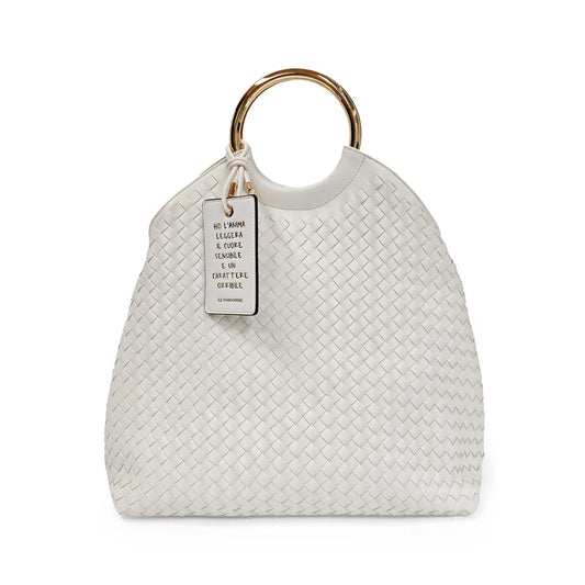 BORSA A MANO AURORA COLORE BIANCO LE PANDORINE