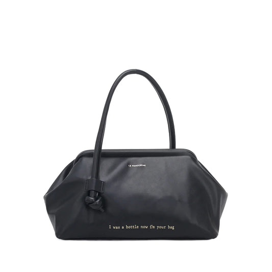 BORSA A MANO MEDIA BOTTLE COLORE NERO LE PANDORINE