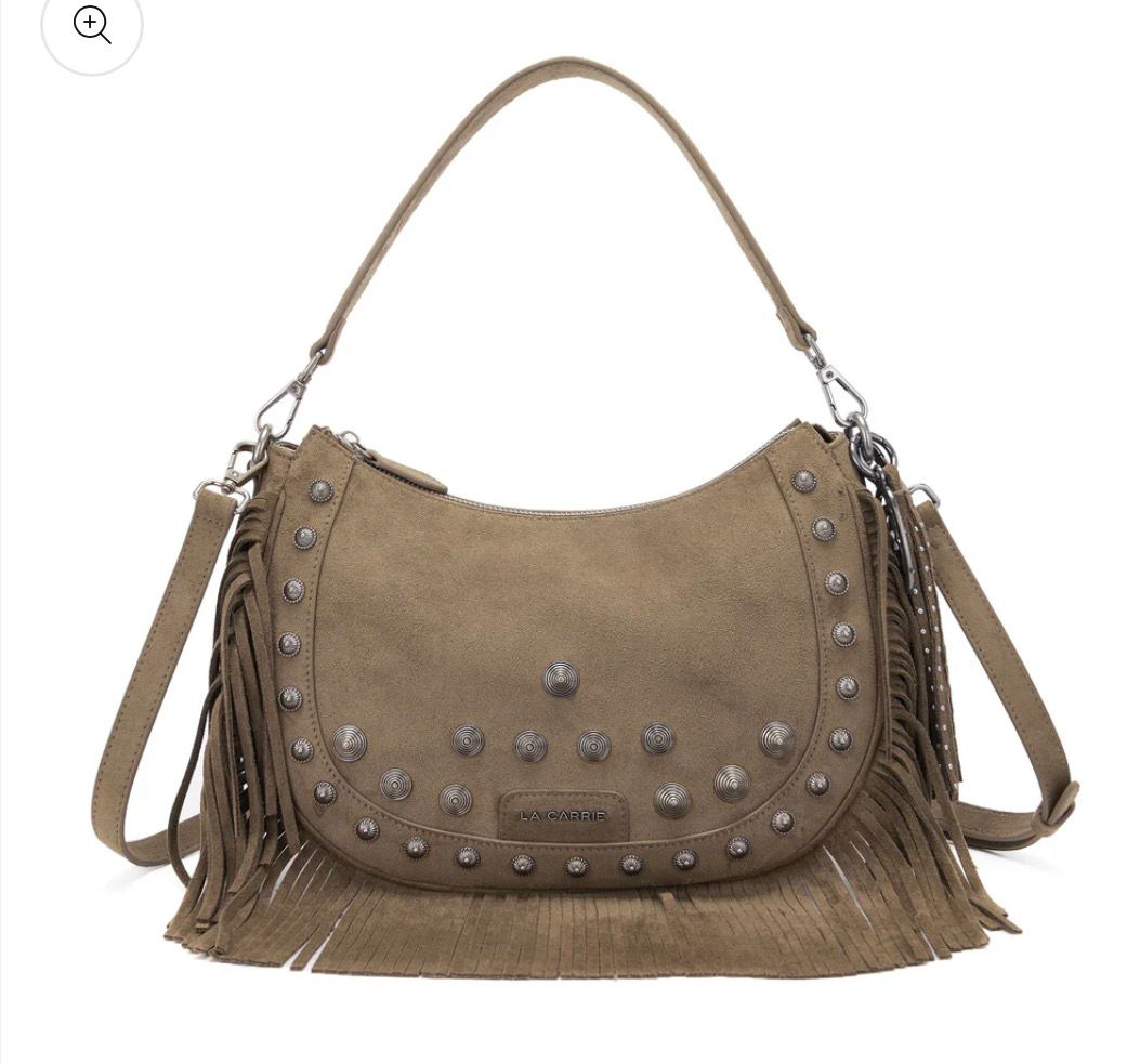 BORSA A SPALLA SHOULDER SUEDE GREEN LE CARRIE