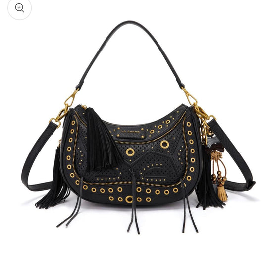 BORSA A SPALLA JUNGLE NERA LE CARRIE