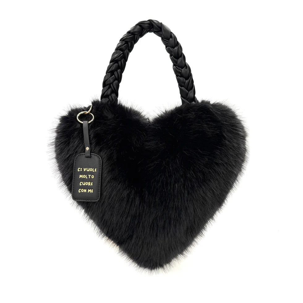 BORSA CUORE HEART COLORE NERO LE PANDORINE