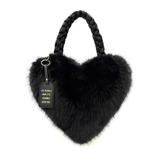 BORSA CUORE HEART COLORE NERO LE PANDORINE