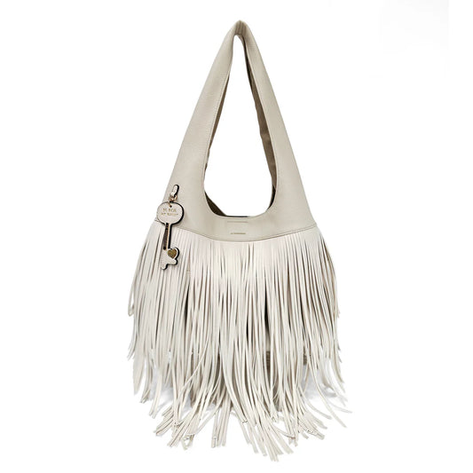 BORSA FRINGE A SPALLA COLORE PANNA LE PANDORINE