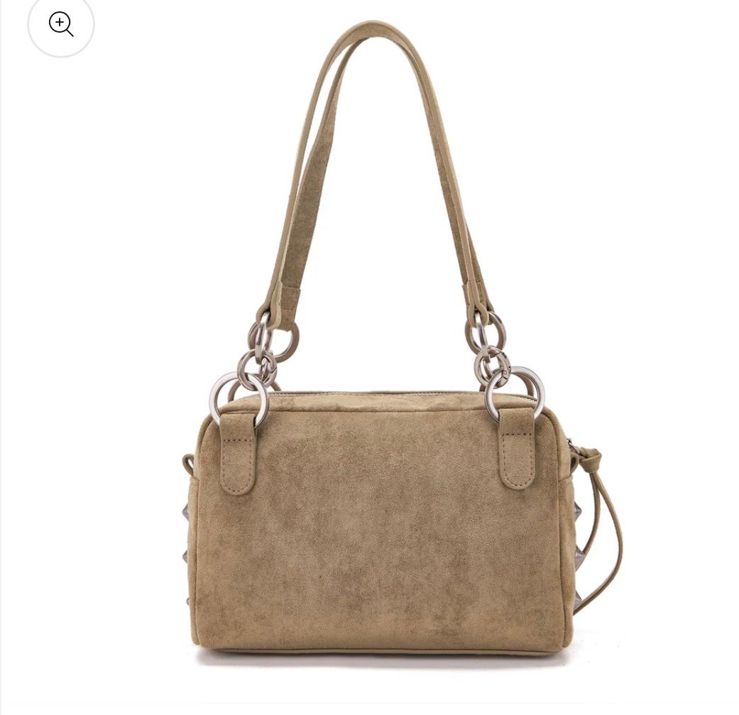 BORSA A SPALLA AZTEC SUEDE GREEN LE CARRIE