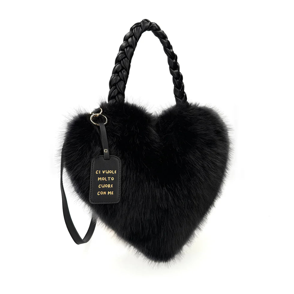 BORSA CUORE HEART COLORE NERO LE PANDORINE