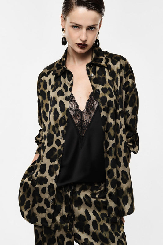 CAMICIA STAMPA ANIMALIER CON BOTTONI REGULAR-FIT IMPERIAL