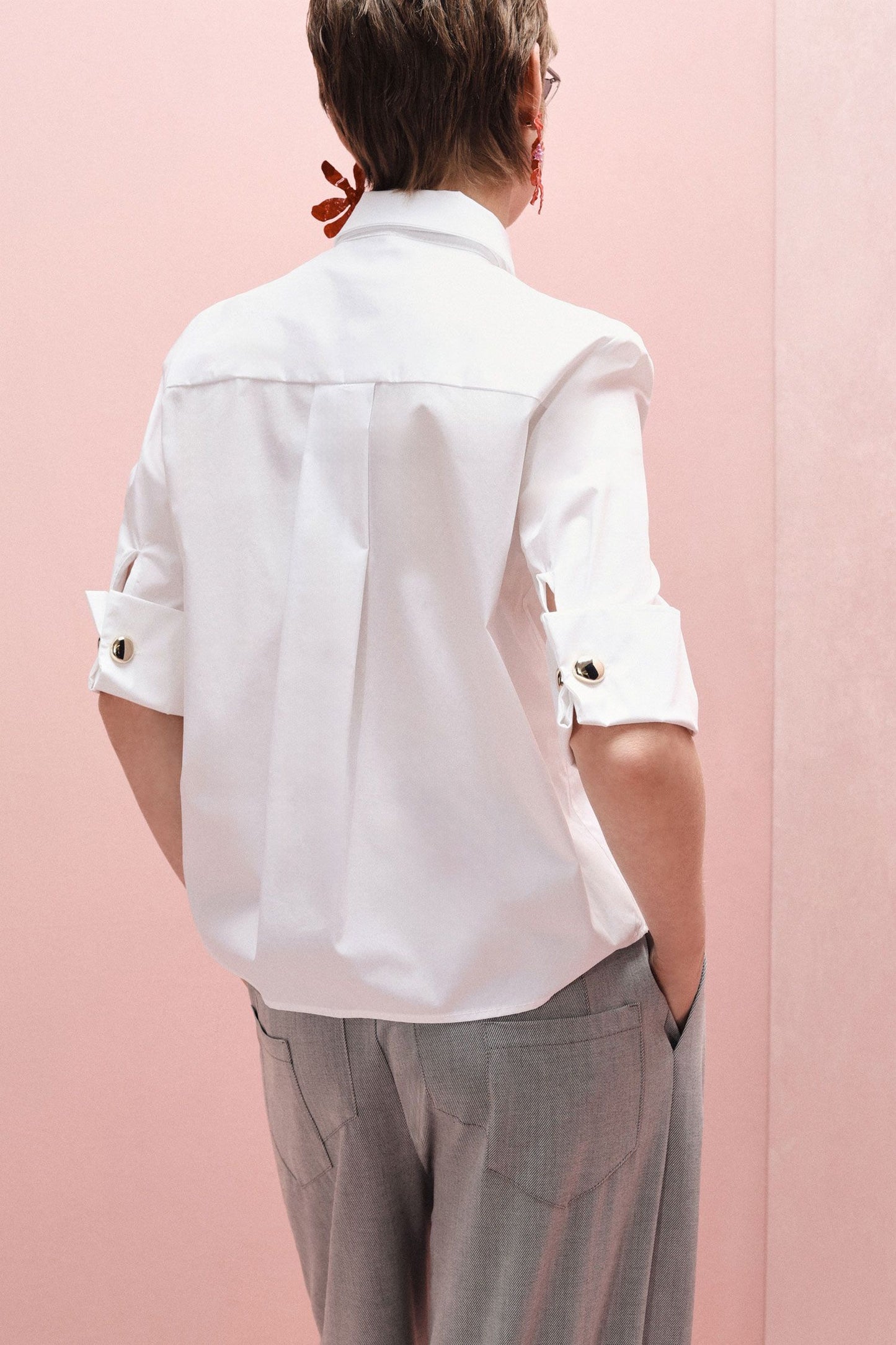 CAMICIA CON MANICHE RISVOLTATE E CRAVATTA APPLICATA IMPERIAL