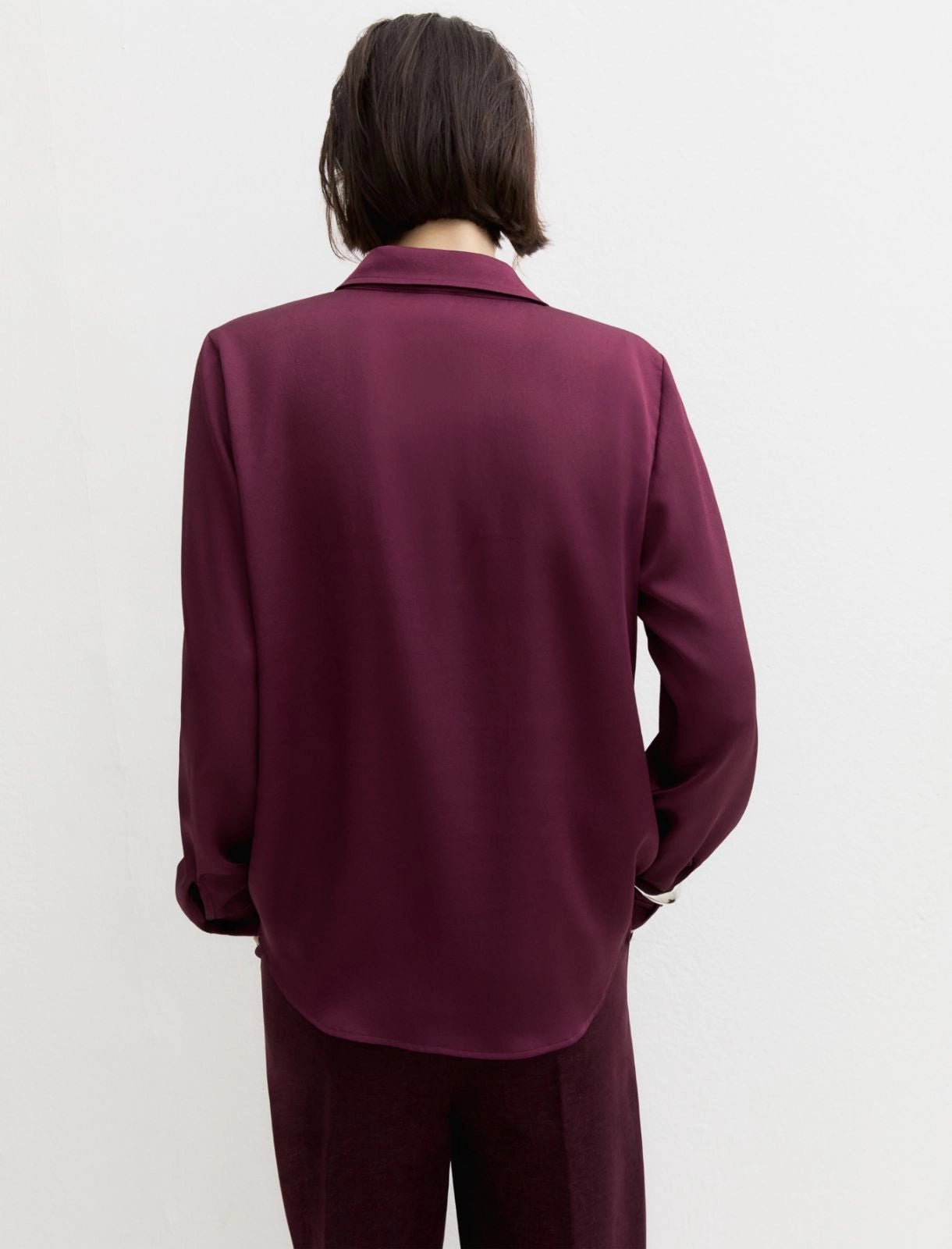 CAMICIA IN RASO MARTELLATO CRINCKLE EMME