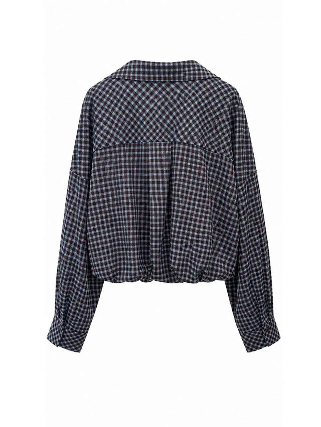 CAMICIA MARRONE A QUADRI CON CANOTTA ELEH