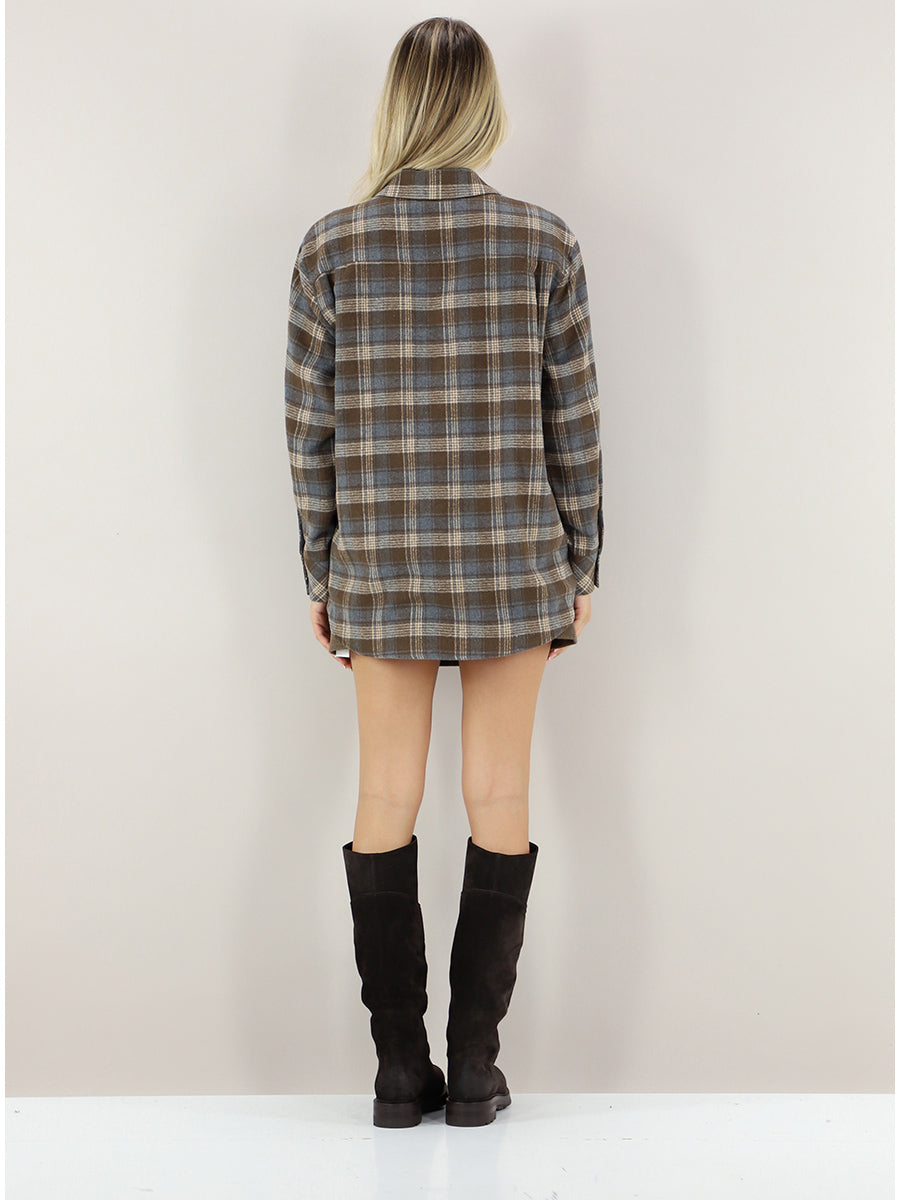 CAMICIA SCOZZESE MARRONE ELEH