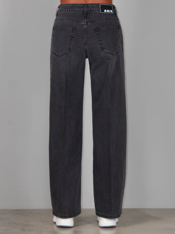 JEANS PALAZZO FIT LAVAGGIO NERO BERNA