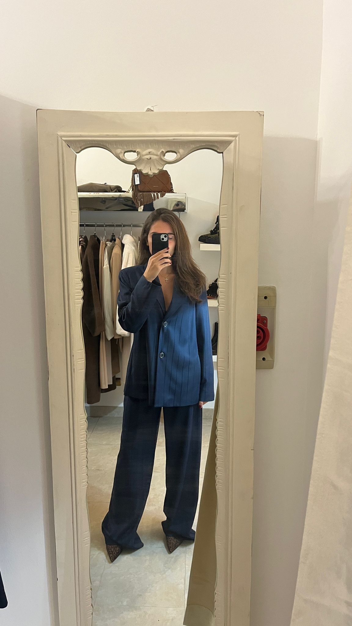 GIACCA BLU GESSATA SIMONA CORSELLINI