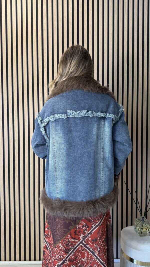 GIUBBOTTO IN JEANS/ECOPELLICCIA MOTEL