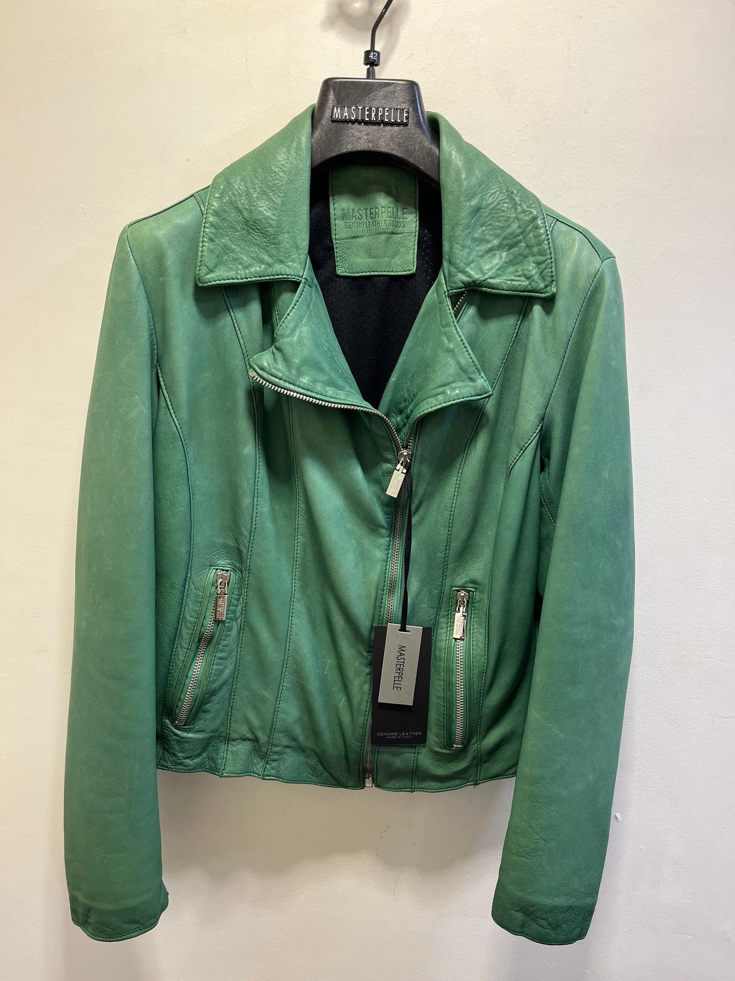 GIUBBOTTO IN PELLE VERDE MASTERPELLE