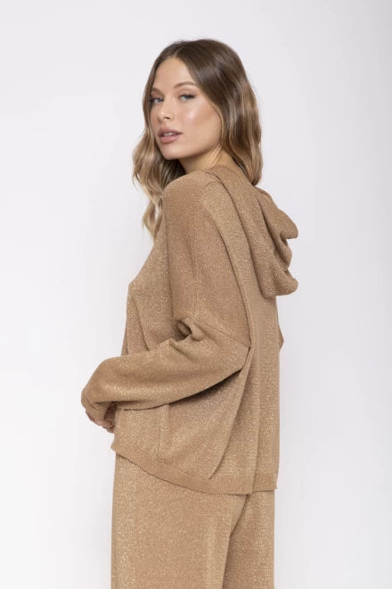 MAGLIA CAPPUCCIO LUREX ORO MOKI-B