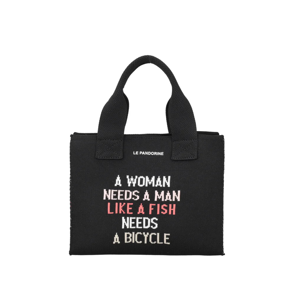 MINI BAG JACKIE IN TELA COLORE NERO LE PANDORINE