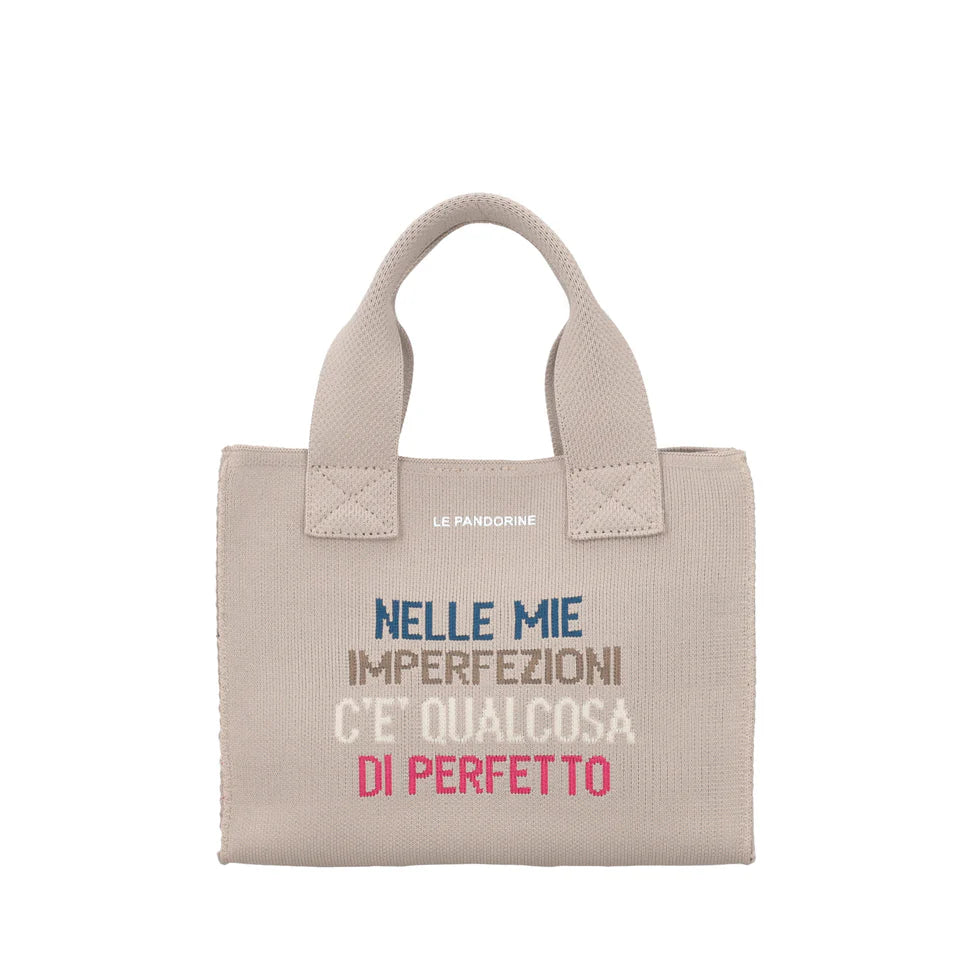 MINI BAG JACKIE IN TELA COLORE SABBIA LE PANDORINE