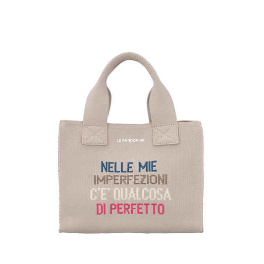 MINI BAG JACKIE IN TELA COLORE SABBIA LE PANDORINE
