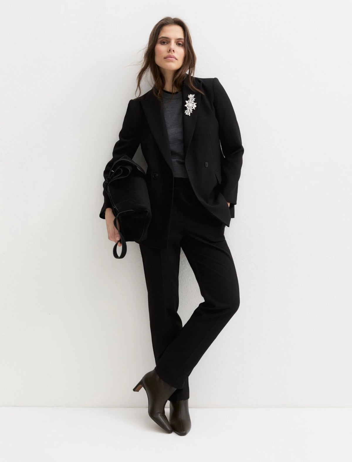 PANTALONE CHINO STRETCH NERO EMME
